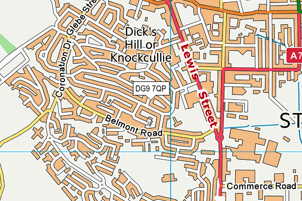 DG9 7QP map - OS VectorMap District (Ordnance Survey)