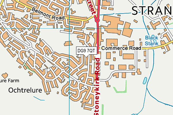 DG9 7QT map - OS VectorMap District (Ordnance Survey)