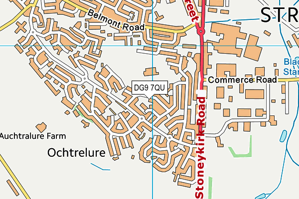 DG9 7QU map - OS VectorMap District (Ordnance Survey)