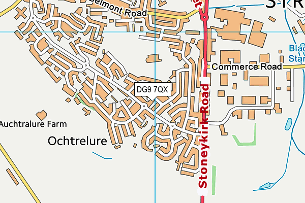 DG9 7QX map - OS VectorMap District (Ordnance Survey)
