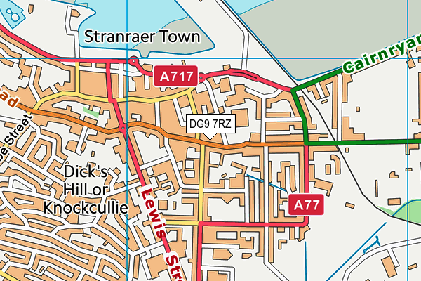 DG9 7RZ map - OS VectorMap District (Ordnance Survey)