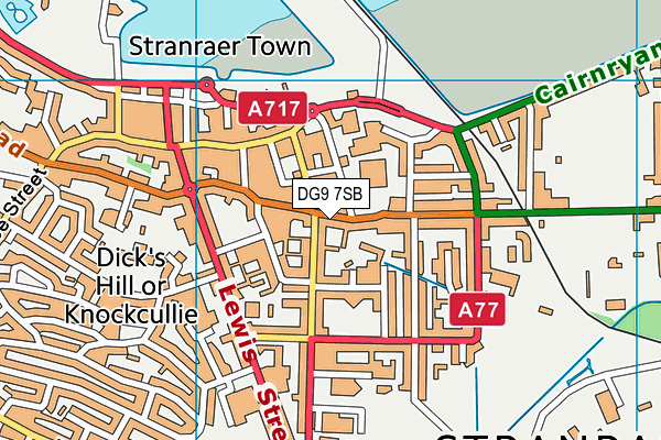 DG9 7SB map - OS VectorMap District (Ordnance Survey)