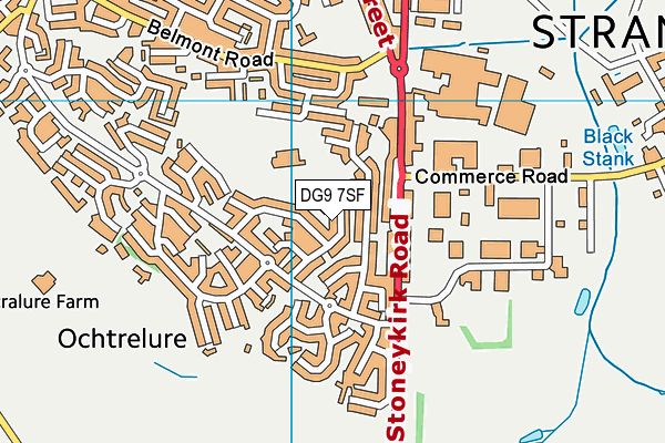 DG9 7SF map - OS VectorMap District (Ordnance Survey)