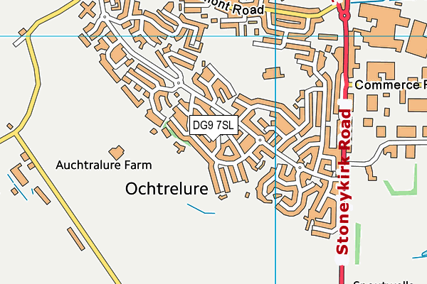 DG9 7SL map - OS VectorMap District (Ordnance Survey)