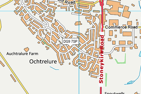 DG9 7SP map - OS VectorMap District (Ordnance Survey)