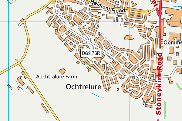 DG9 7SR map - OS VectorMap District (Ordnance Survey)