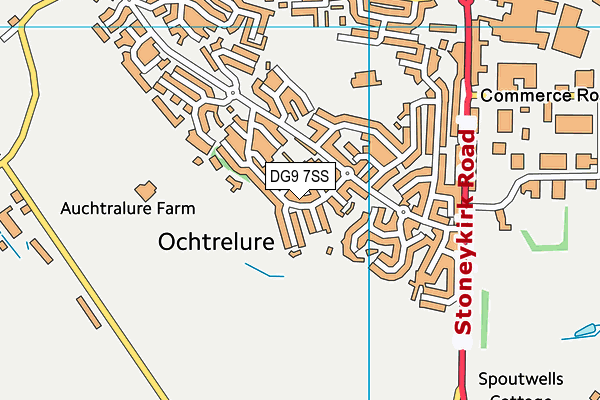 DG9 7SS map - OS VectorMap District (Ordnance Survey)
