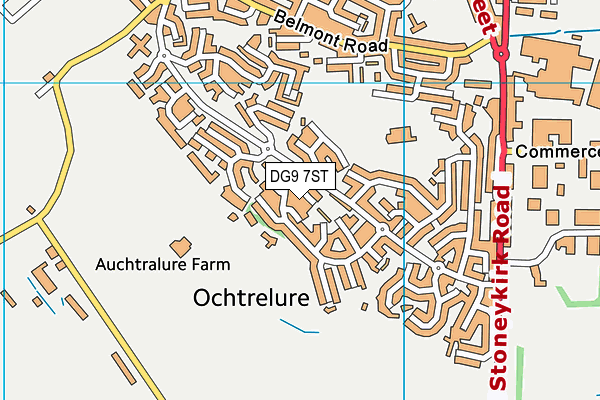 DG9 7ST map - OS VectorMap District (Ordnance Survey)
