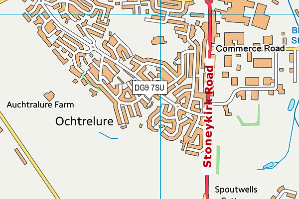 DG9 7SU map - OS VectorMap District (Ordnance Survey)