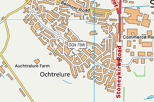 DG9 7SW map - OS VectorMap District (Ordnance Survey)