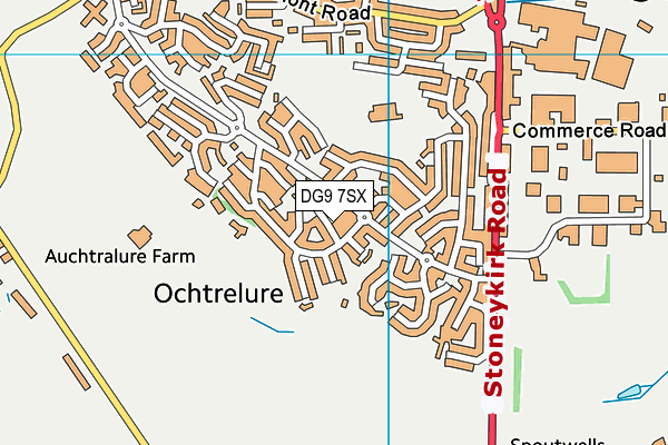 DG9 7SX map - OS VectorMap District (Ordnance Survey)