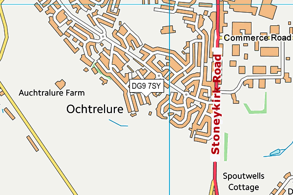 DG9 7SY map - OS VectorMap District (Ordnance Survey)