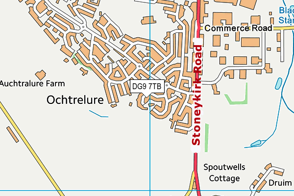 DG9 7TB map - OS VectorMap District (Ordnance Survey)