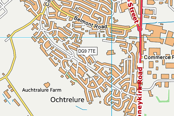 DG9 7TE map - OS VectorMap District (Ordnance Survey)
