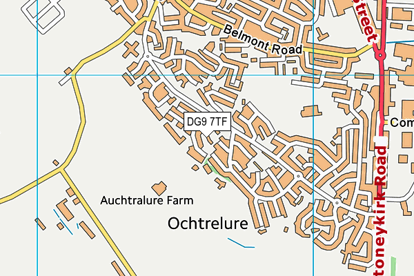 DG9 7TF map - OS VectorMap District (Ordnance Survey)