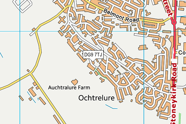 DG9 7TJ map - OS VectorMap District (Ordnance Survey)