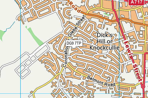 DG9 7TP map - OS VectorMap District (Ordnance Survey)