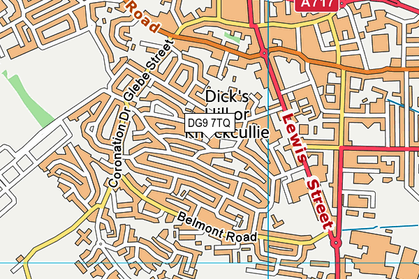 DG9 7TQ map - OS VectorMap District (Ordnance Survey)