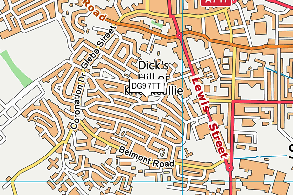 DG9 7TT map - OS VectorMap District (Ordnance Survey)