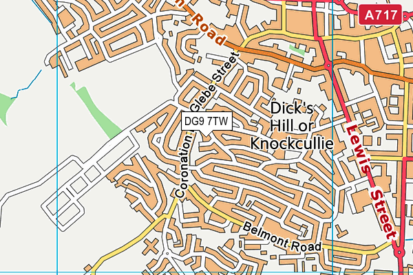 DG9 7TW map - OS VectorMap District (Ordnance Survey)