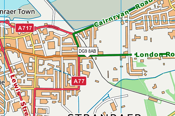 DG9 8AB map - OS VectorMap District (Ordnance Survey)