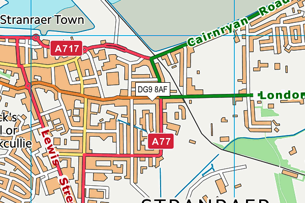 DG9 8AF map - OS VectorMap District (Ordnance Survey)