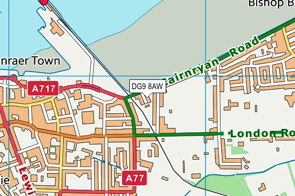 DG9 8AW map - OS VectorMap District (Ordnance Survey)