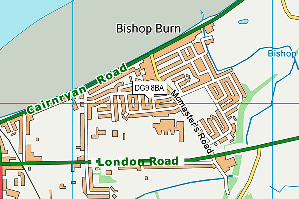 DG9 8BA map - OS VectorMap District (Ordnance Survey)