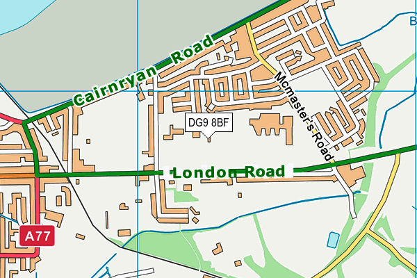 DG9 8BF map - OS VectorMap District (Ordnance Survey)