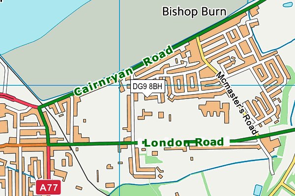 DG9 8BH map - OS VectorMap District (Ordnance Survey)