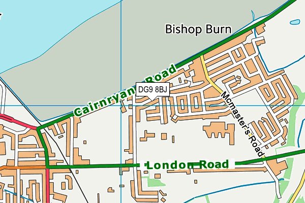 DG9 8BJ map - OS VectorMap District (Ordnance Survey)