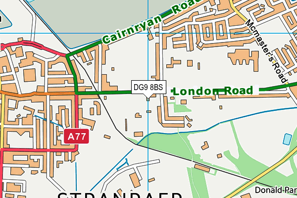 DG9 8BS map - OS VectorMap District (Ordnance Survey)