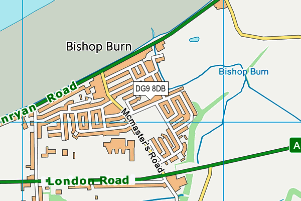 DG9 8DB map - OS VectorMap District (Ordnance Survey)