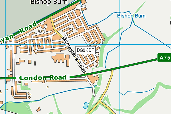 DG9 8DF map - OS VectorMap District (Ordnance Survey)