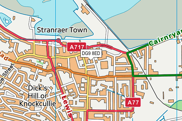 DG9 8ED map - OS VectorMap District (Ordnance Survey)