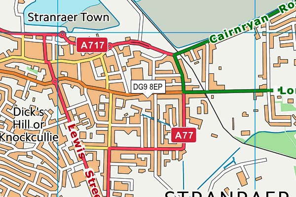 DG9 8EP map - OS VectorMap District (Ordnance Survey)