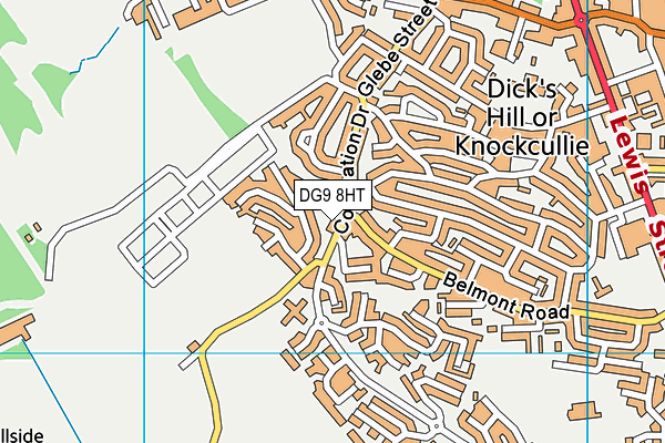 DG9 8HT map - OS VectorMap District (Ordnance Survey)