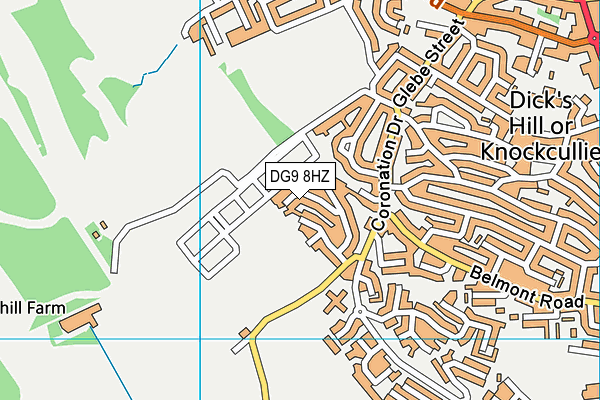DG9 8HZ map - OS VectorMap District (Ordnance Survey)