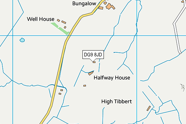 DG9 8JD map - OS VectorMap District (Ordnance Survey)