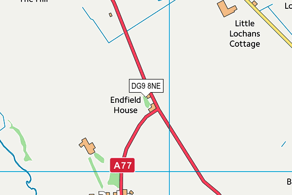 DG9 8NE map - OS VectorMap District (Ordnance Survey)