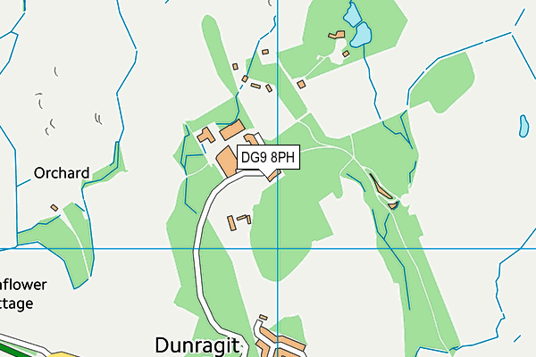 DG9 8PH map - OS VectorMap District (Ordnance Survey)