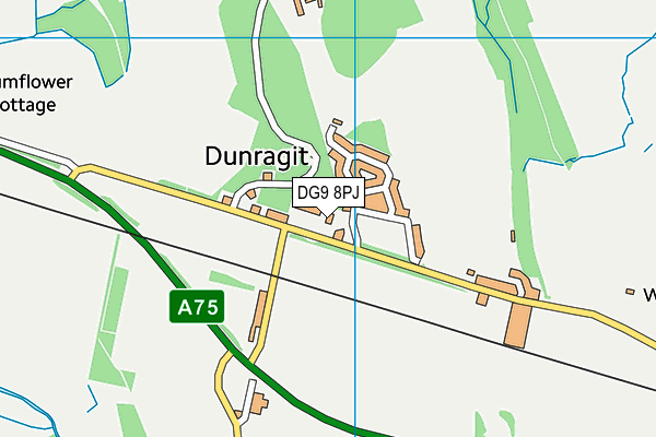 DG9 8PJ map - OS VectorMap District (Ordnance Survey)
