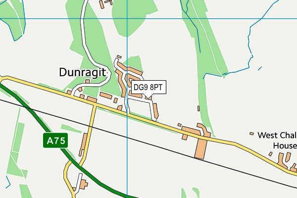 DG9 8PT map - OS VectorMap District (Ordnance Survey)