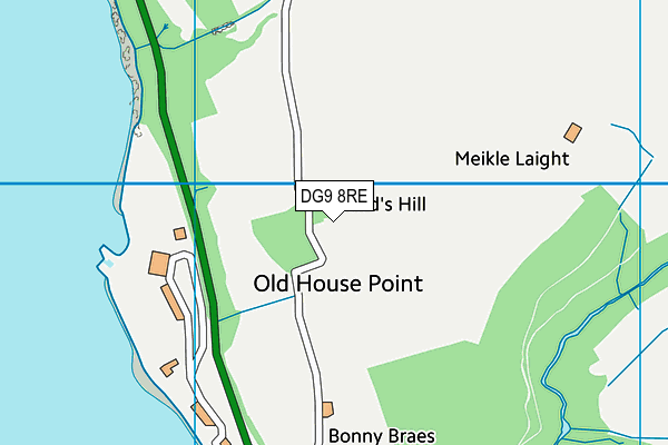 DG9 8RE map - OS VectorMap District (Ordnance Survey)