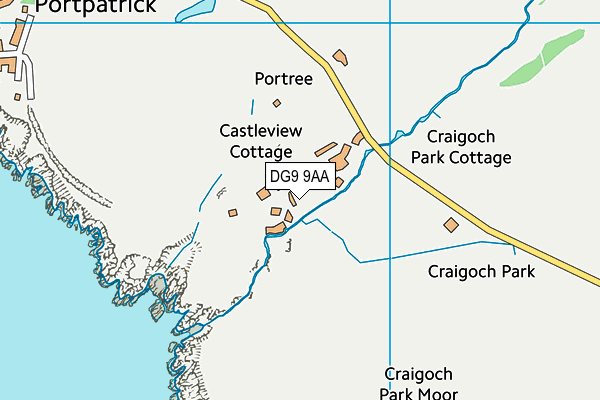 DG9 9AA map - OS VectorMap District (Ordnance Survey)