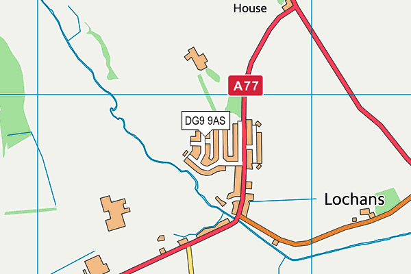 DG9 9AS map - OS VectorMap District (Ordnance Survey)