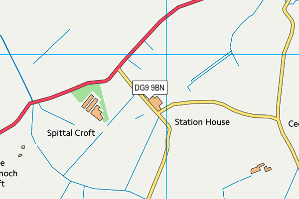 DG9 9BN map - OS VectorMap District (Ordnance Survey)