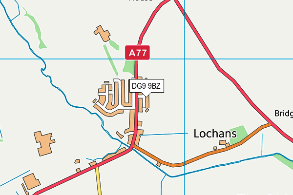 DG9 9BZ map - OS VectorMap District (Ordnance Survey)