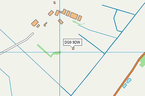 DG9 9DW map - OS VectorMap District (Ordnance Survey)