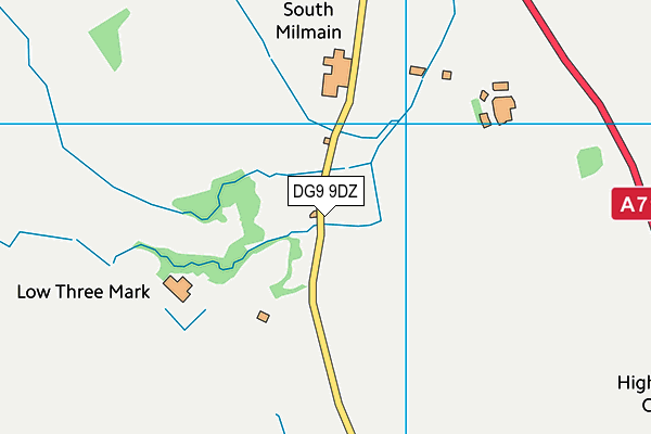 DG9 9DZ map - OS VectorMap District (Ordnance Survey)